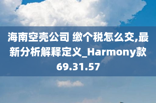 海南空壳公司 缴个税怎么交,最新分析解释定义_Harmony款69.31.57