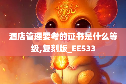 酒店管理要考的证书是什么等级,复刻版_EE533