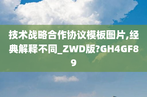 技术战略合作协议模板图片,经典解释不同_ZWD版?GH4GF89