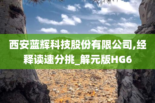 西安蓝辉科技股份有限公司,经释读速分挑_解元版HG6