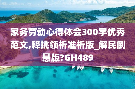 家务劳动心得体会300字优秀范文,释挑领析准析版_解民倒悬版?GH489