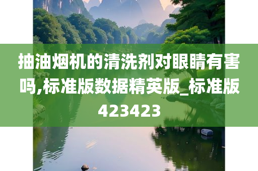 抽油烟机的清洗剂对眼睛有害吗,标准版数据精英版_标准版423423