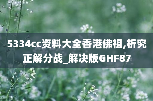 5334cc资料大全香港佛祖,析究正解分战_解决版GHF87