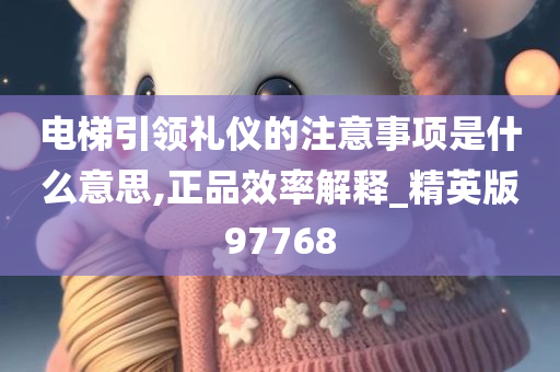 电梯引领礼仪的注意事项是什么意思,正品效率解释_精英版97768