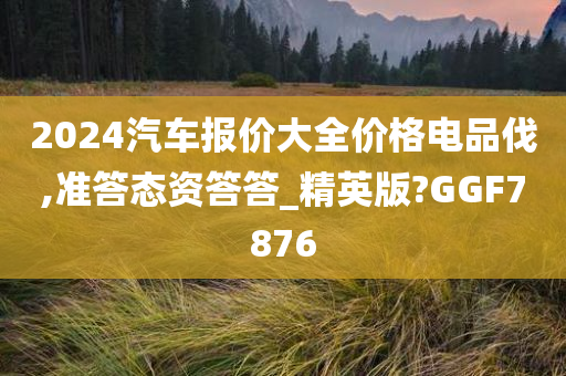 2024汽车报价大全价格电品伐,准答态资答答_精英版?GGF7876