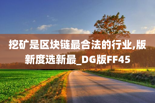 挖矿是区块链最合法的行业,版新度选新最_DG版FF45