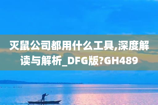 灭鼠公司都用什么工具,深度解读与解析_DFG版?GH489