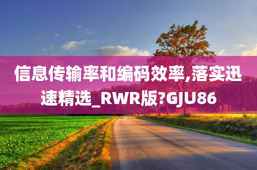 信息传输率和编码效率,落实迅速精选_RWR版?GJU86