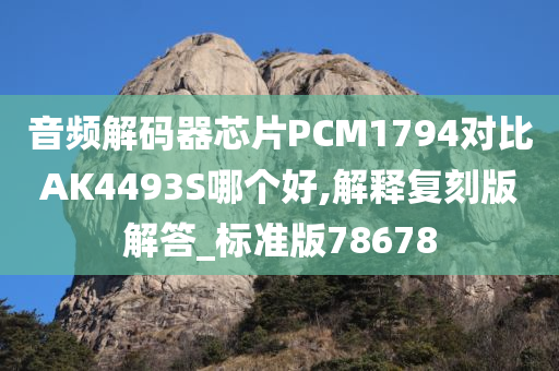 音频解码器芯片PCM1794对比AK4493S哪个好,解释复刻版解答_标准版78678