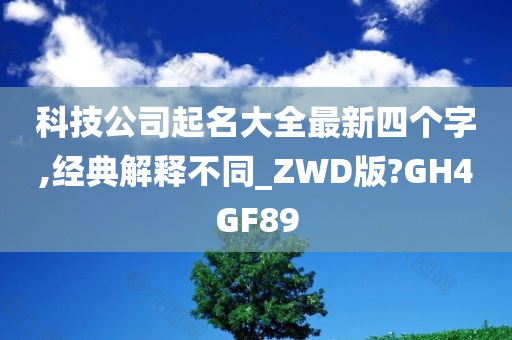 科技公司起名大全最新四个字,经典解释不同_ZWD版?GH4GF89