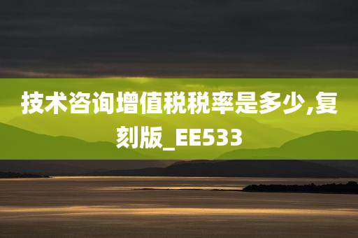 技术咨询增值税税率是多少,复刻版_EE533