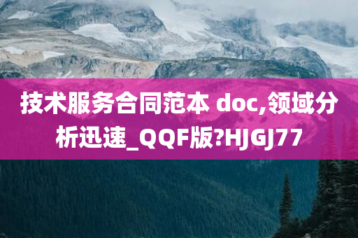 技术服务合同范本 doc,领域分析迅速_QQF版?HJGJ77