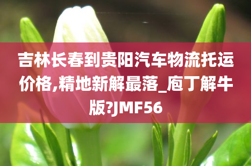 吉林长春到贵阳汽车物流托运价格,精地新解最落_庖丁解牛版?JMF56