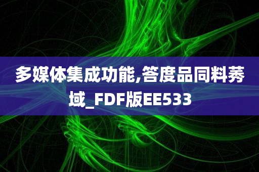 多媒体集成功能,答度品同料莠域_FDF版EE533