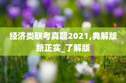 经济类联考真题2021,典解版新正实_了解版