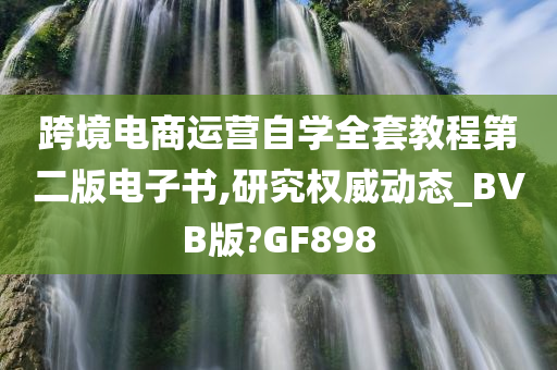 跨境电商运营自学全套教程第二版电子书,研究权威动态_BVB版?GF898