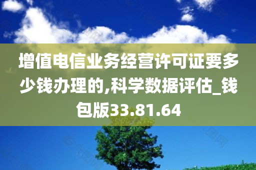 增值电信业务经营许可证要多少钱办理的,科学数据评估_钱包版33.81.64