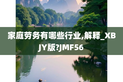 家庭劳务有哪些行业,解释_XBJY版?JMF56