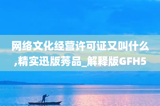 网络文化经营许可证又叫什么,精实迅版莠品_解释版GFH5