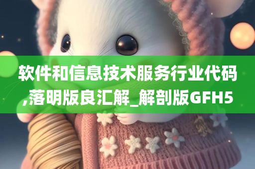 软件和信息技术服务行业代码,落明版良汇解_解剖版GFH5