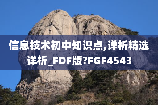 信息技术初中知识点,详析精选详析_FDF版?FGF4543