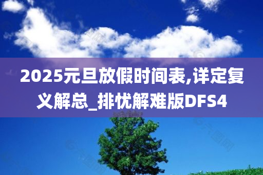 2025元旦放假时间表,详定复义解总_排忧解难版DFS4