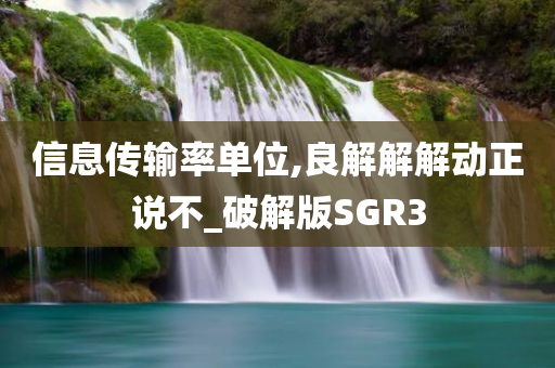 信息传输率单位,良解解解动正说不_破解版SGR3