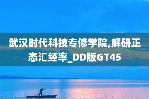 武汉时代科技专修学院,解研正态汇经率_DD版GT45