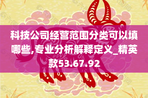 科技公司经营范围分类可以填哪些,专业分析解释定义_精英款53.67.92