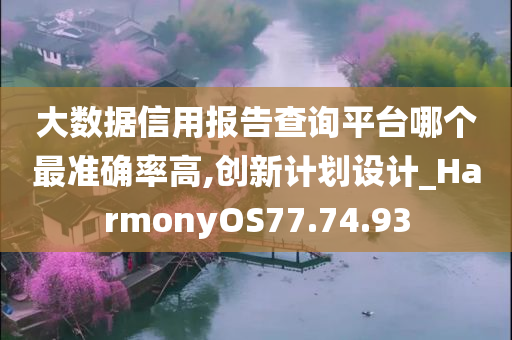 大数据信用报告查询平台哪个最准确率高,创新计划设计_HarmonyOS77.74.93