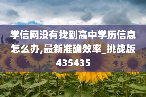 学信网没有找到高中学历信息怎么办,最新准确效率_挑战版435435