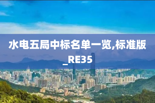 水电五局中标名单一览,标准版_RE35