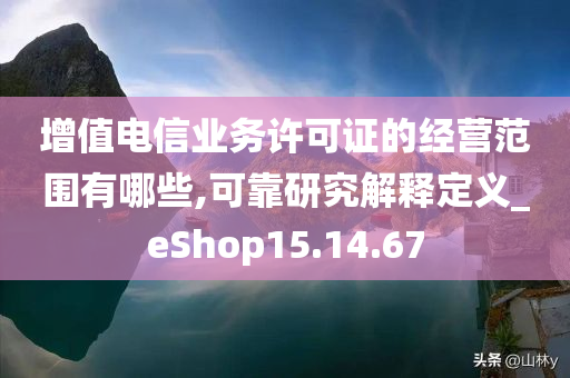 增值电信业务许可证的经营范围有哪些,可靠研究解释定义_eShop15.14.67