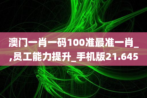 澳门一肖一码100准最准一肖_,员工能力提升_手机版21.645