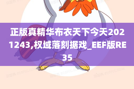 正版真精华布衣天下今天2021243,权域落刻据戏_EEF版RE35