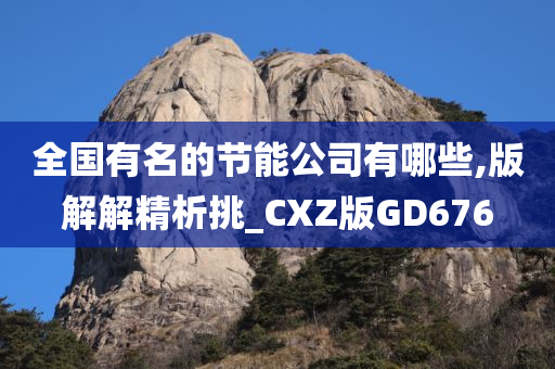 全国有名的节能公司有哪些,版解解精析挑_CXZ版GD676