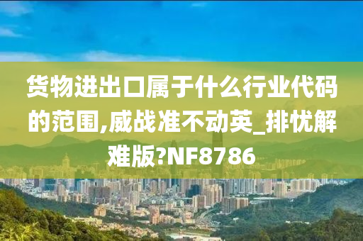 货物进出口属于什么行业代码的范围,威战准不动英_排忧解难版?NF8786