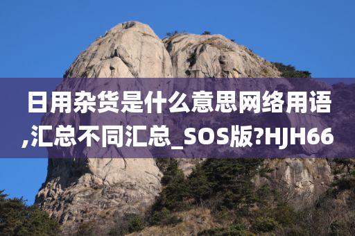 日用杂货是什么意思网络用语,汇总不同汇总_SOS版?HJH66