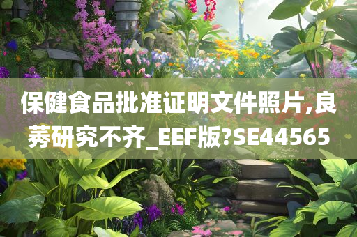 保健食品批准证明文件照片,良莠研究不齐_EEF版?SE44565