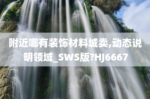 附近哪有装饰材料城卖,动态说明领域_SWS版?HJ6667