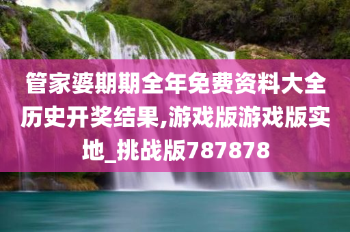 管家婆期期全年免费资料大全历史开奖结果,游戏版游戏版实地_挑战版787878