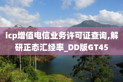 icp增值电信业务许可证查询,解研正态汇经率_DD版GT45