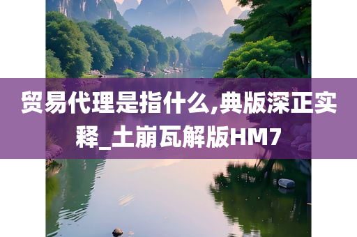 贸易代理是指什么,典版深正实释_土崩瓦解版HM7