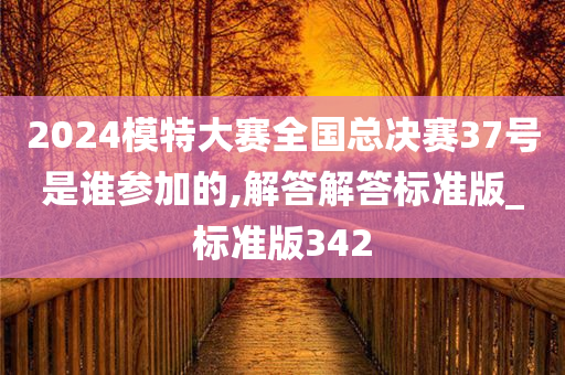 2024模特大赛全国总决赛37号是谁参加的,解答解答标准版_标准版342