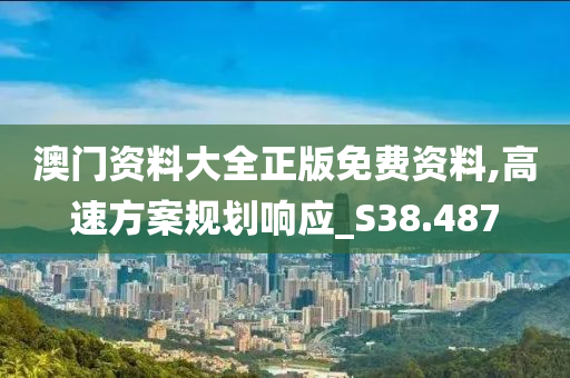 澳门资料大全正版免费资料,高速方案规划响应_S38.487