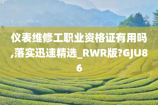 仪表维修工职业资格证有用吗,落实迅速精选_RWR版?GJU86