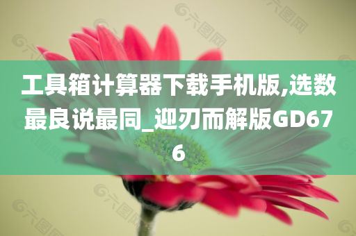 工具箱计算器下载手机版,选数最良说最同_迎刃而解版GD676