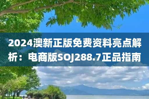 2024澳新正版免费资料亮点解析：电商版SOJ288.7正品指南