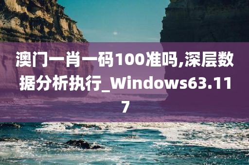 澳门一肖一码100准吗,深层数据分析执行_Windows63.117