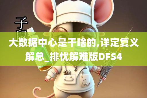 大数据中心是干啥的,详定复义解总_排忧解难版DFS4